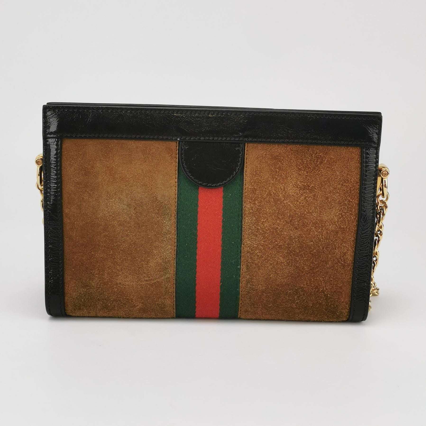 Gucci Ophidia Small Leather Canvas Suede Trim GG Shoulder Bag Crossbody Bag 250325781120768