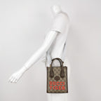 Gucci GG Retro Mini Leather Double G Logo Print Crossbody Bag 250328781124516
