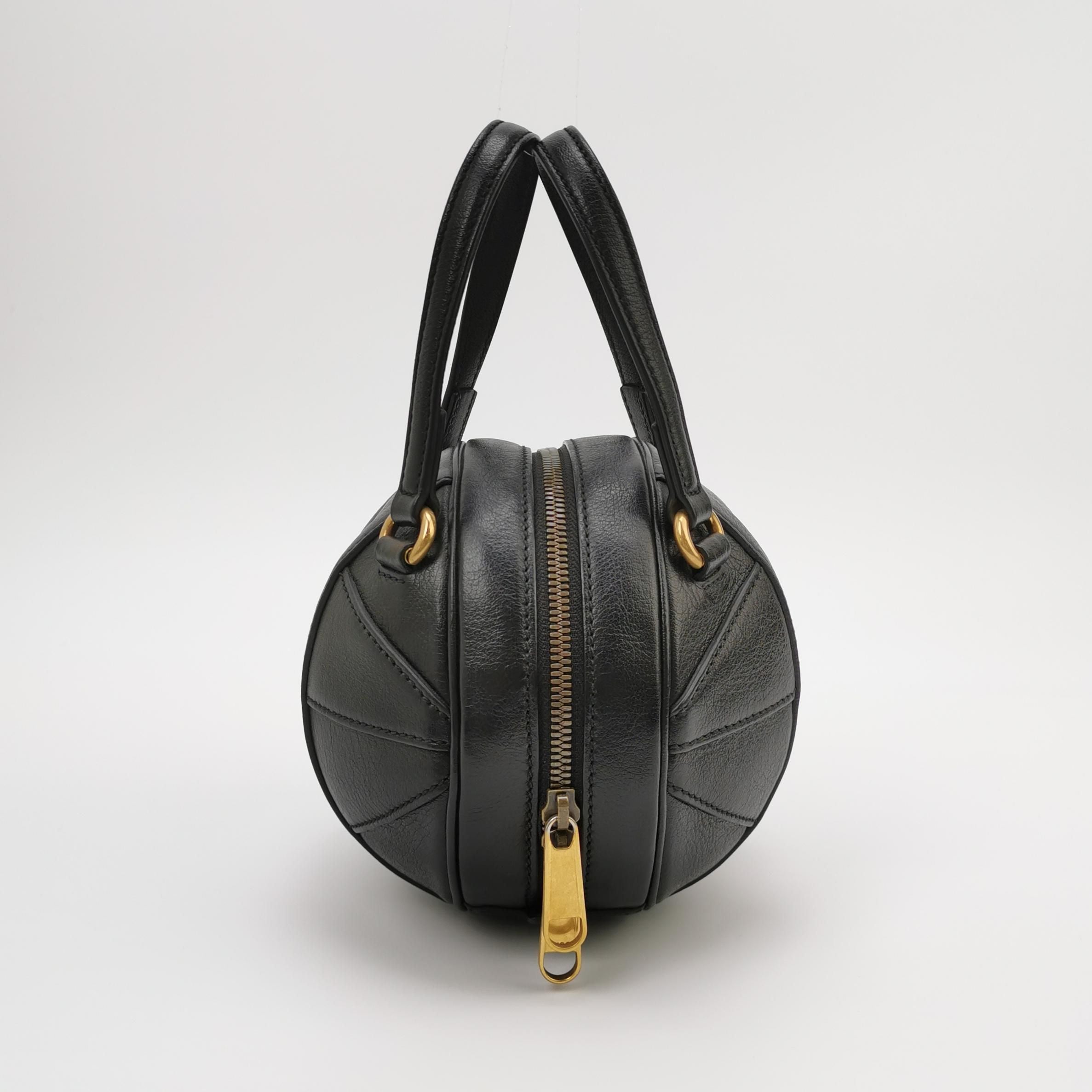 Gucci Leather Spherical GG Logo Crossbody Bag 250324781118565