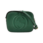 Gucci Soho Mini Leather Solid Zip Embossed GG Camera Crossbody Bag 250312781101276