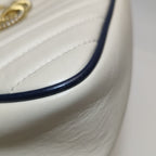 Gucci GG Marmont Small Leather Crossbody Bag with Contrast Trim and GG Logo 250317781108379