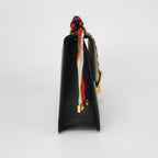 Gucci Sylvie Small Leather and Canvas Crossbody Bag with Bee and Star Print 250322781115960
