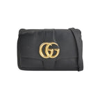 Gucci Arli Small Leather Solid GG Logo Crossbody Bag 250318781110083