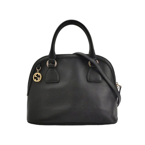 Gucci Leather Solid Pattern Crossbody Bag with Logo Charm 250319781111276