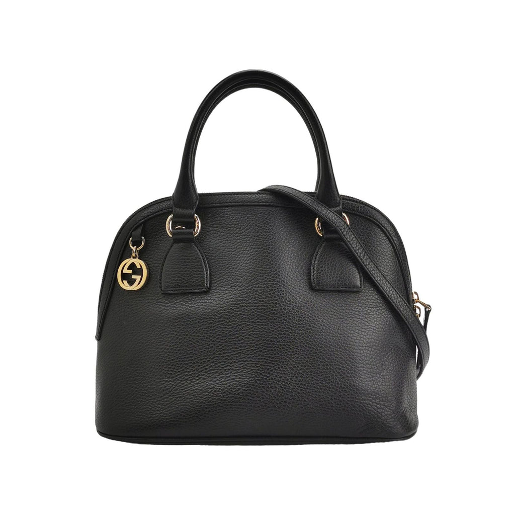 Gucci Leather Solid Pattern Crossbody Bag with Logo Charm 250319781111276