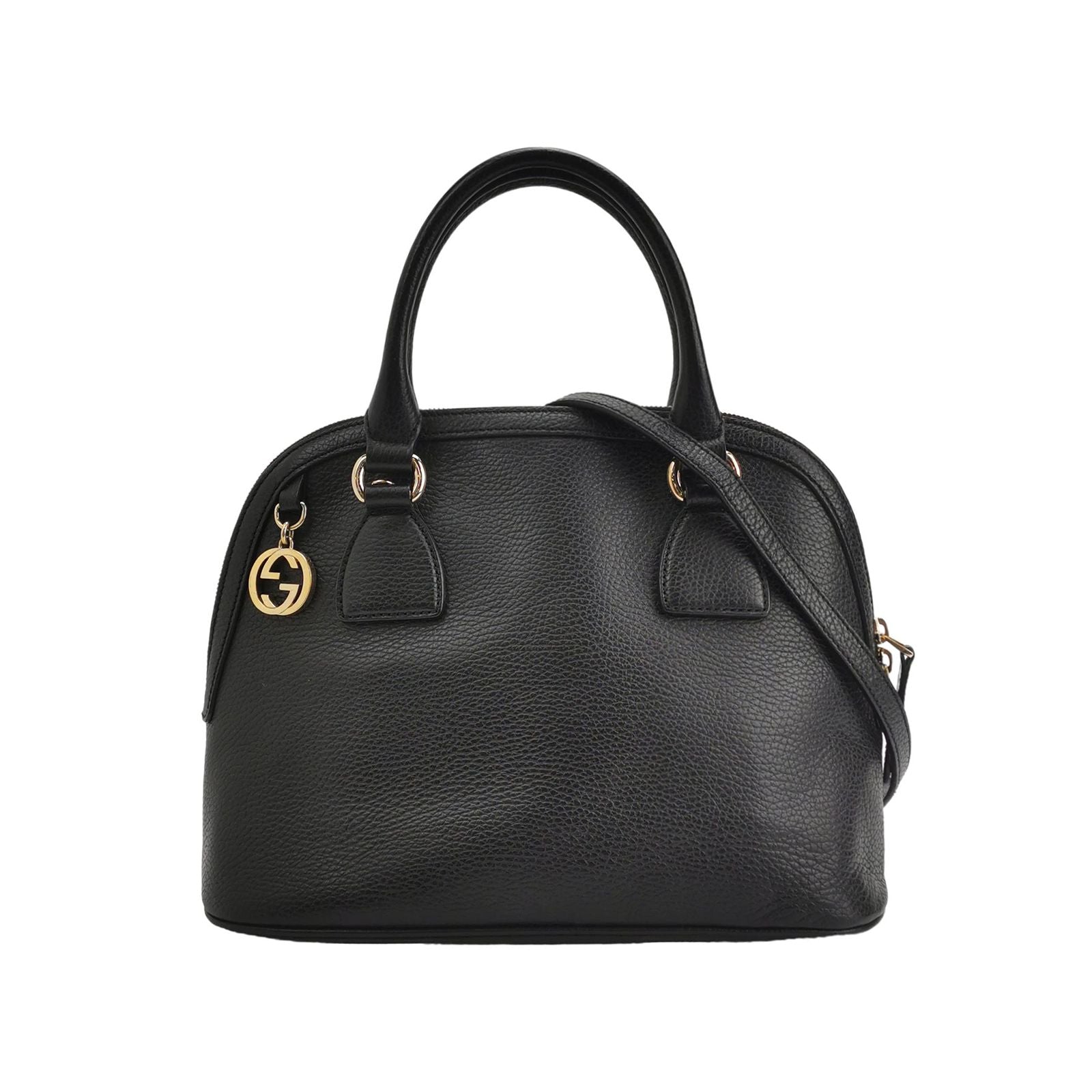 Gucci Leather Solid Pattern Crossbody Bag with Logo Charm 250319781111276
