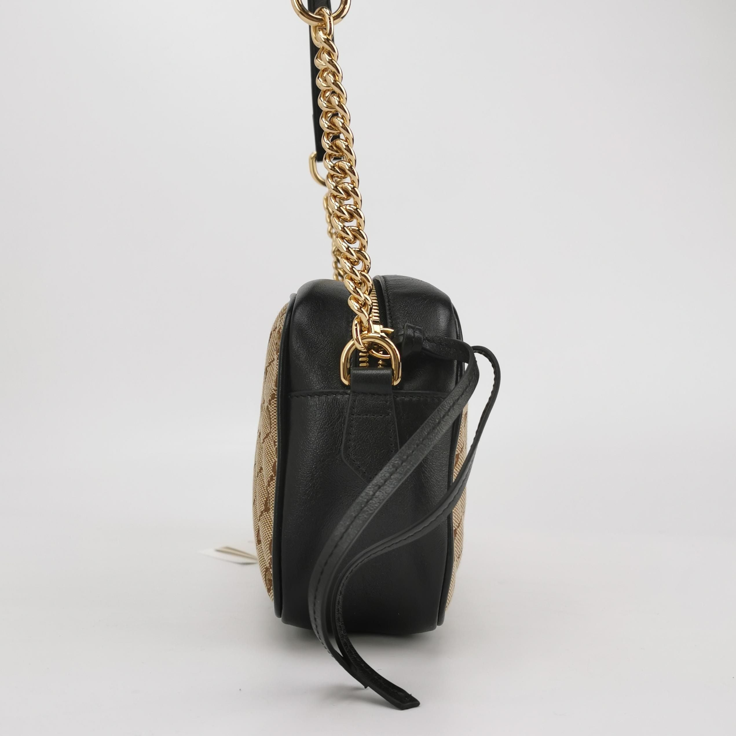 Gucci GG Marmont Small Leather and Canvas Crossbody Bag 037852000072