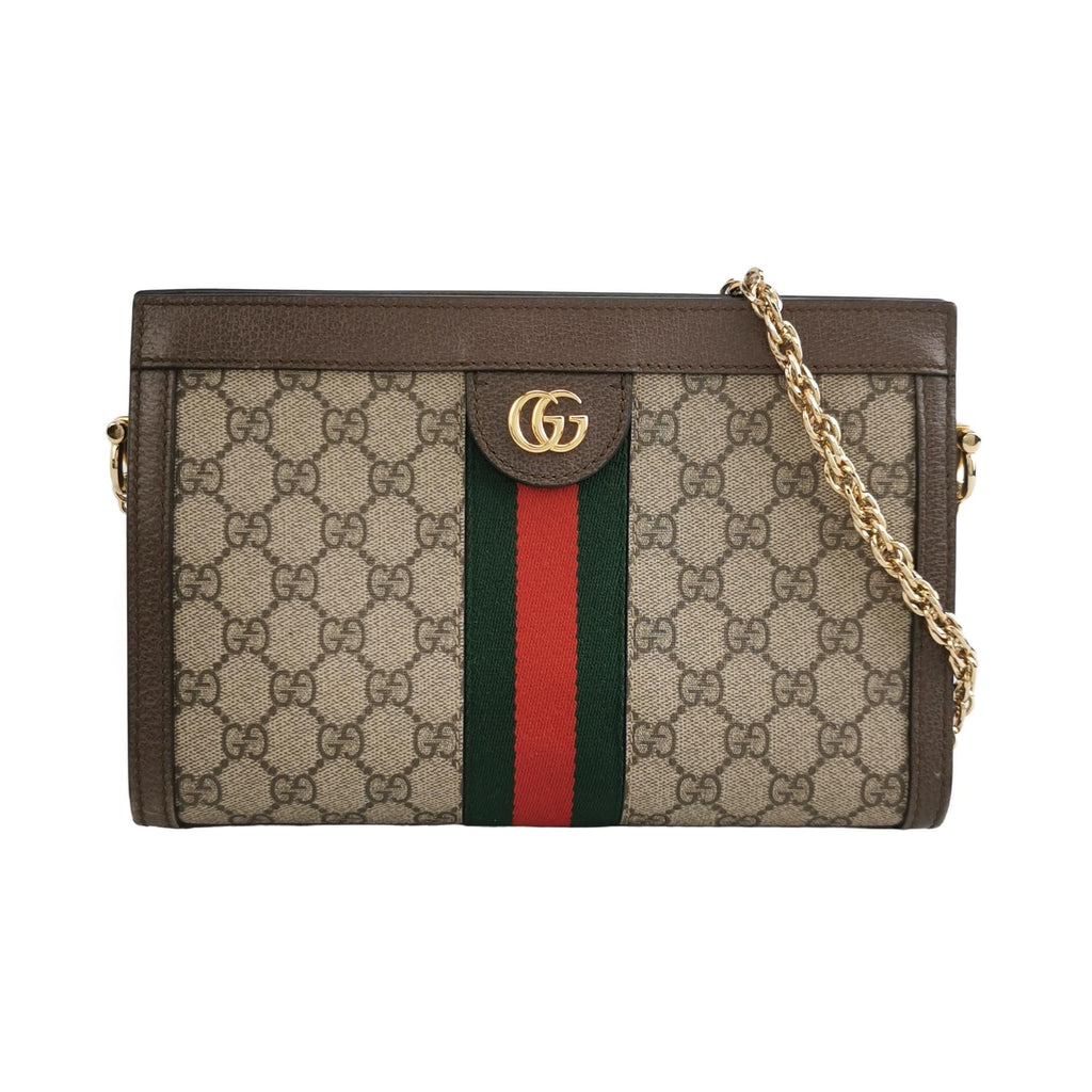 Gucci Ophidia Small Leather Canvas GG Crossbody Bag 250312781101513