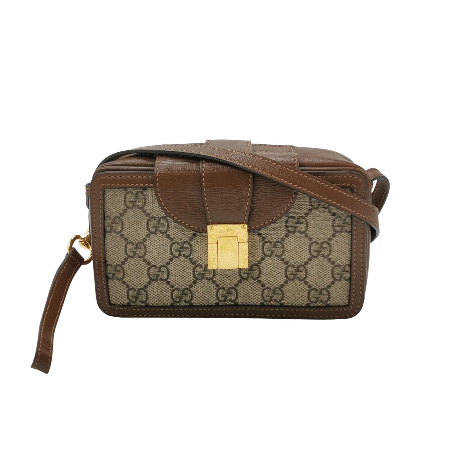 Gucci Mini GG Monogram Metal Buckle Crossbody Bag 250311781100891