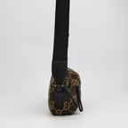 Gucci Medium Leather and Nylon GG Monogram Logo Crossbody Bag 250308781095568