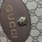 Gucci Neo Vintage Medium GG Monogram Tiger Head Logo Crossbody Bag 250307781094558