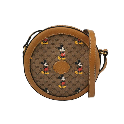 Gucci Disney Ophidia Leather Mickey Print Logo GG Stripe Crossbody Bag 250304781091171