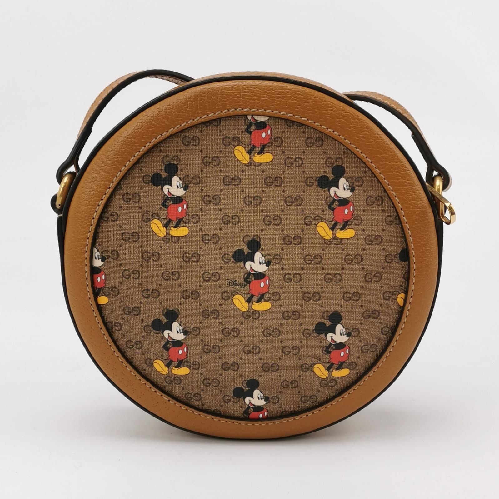 Gucci Disney Ophidia Leather Mickey Print Logo GG Stripe Crossbody Bag 250304781091171