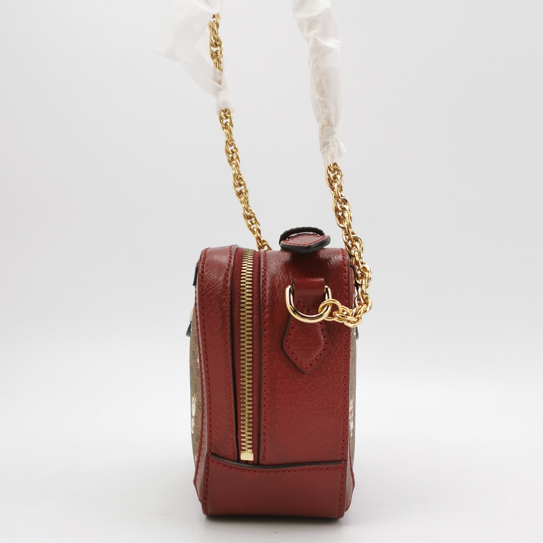 Gucci Doraemon Mini Leather GG Logo Zip Crossbody Bag 250302781087669