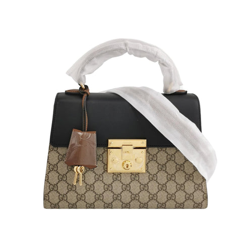 Gucci Padlock Small Leather Monogram and Leather Crossbody Bag with Metal Lock 250226781081366