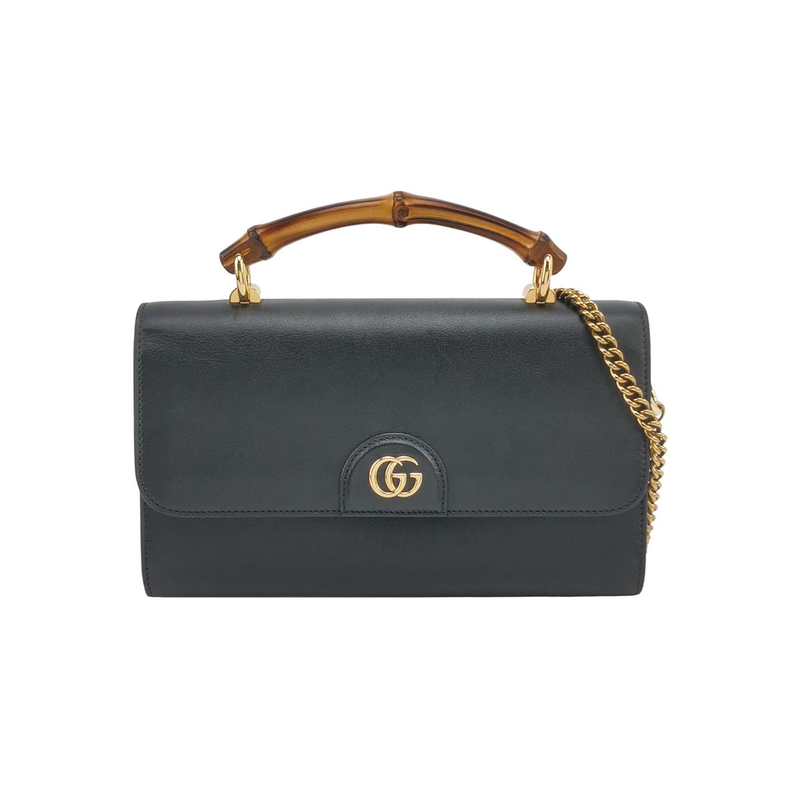 Gucci Diana Calfskin Solid Bamboo Handle Crossbody Bag 250223781077178