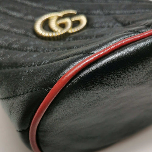 Gucci GG Marmont Mini Leather Bucket Bag with Double G Logo 250210781057232