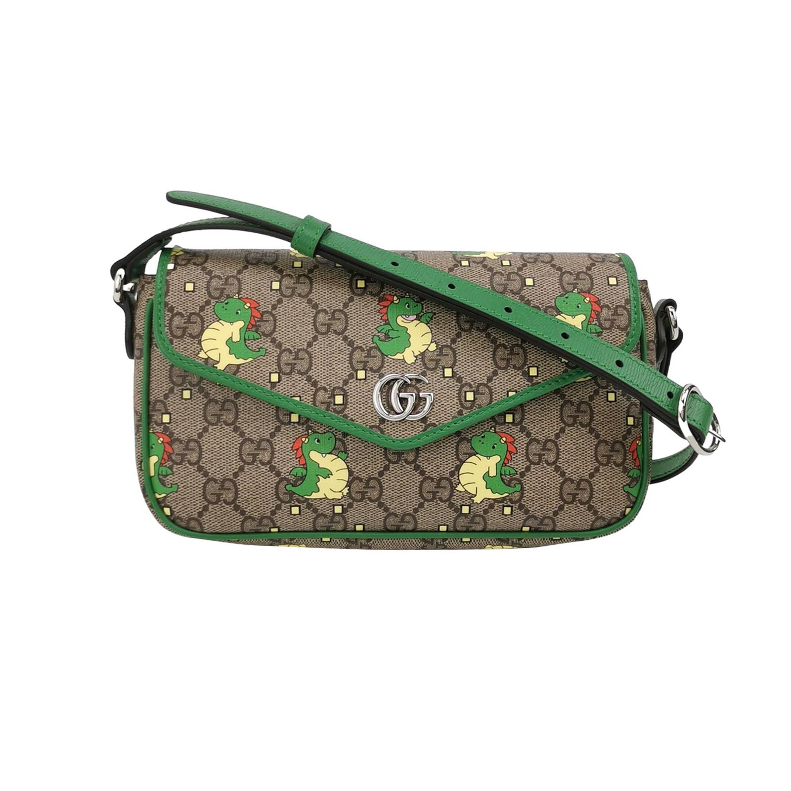 Gucci Chinese New Year Series Calfskin Dragon Baby Print GG Logo Crossbody Bag 250221781073629