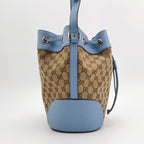 Gucci GG Canvas and Leather Drawstring Crossbody Bag 250223781076120