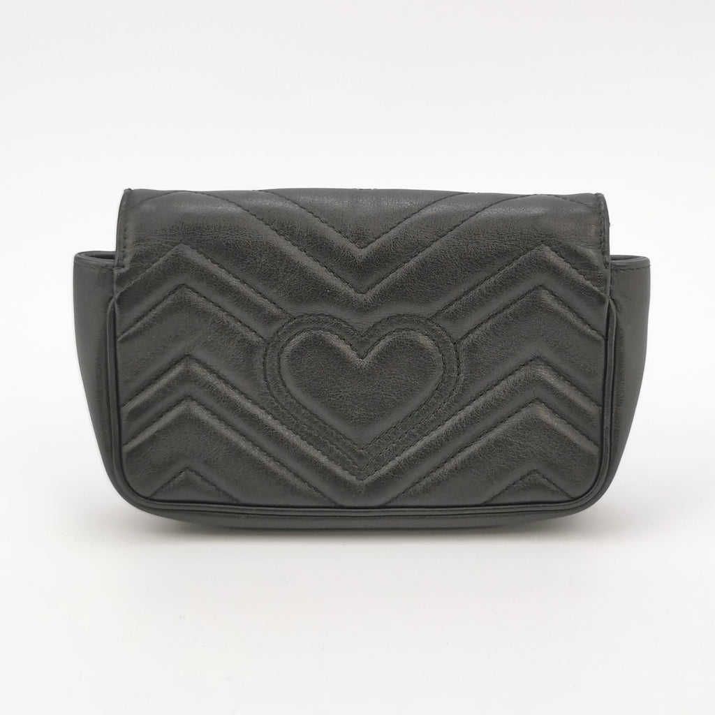 Gucci GG Marmont Mini Leather V-stitch Double G Flap Crossbody Bag 250219781070821