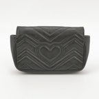 Gucci GG Marmont Mini Leather V-stitch Double G Flap Crossbody Bag 250219781070821