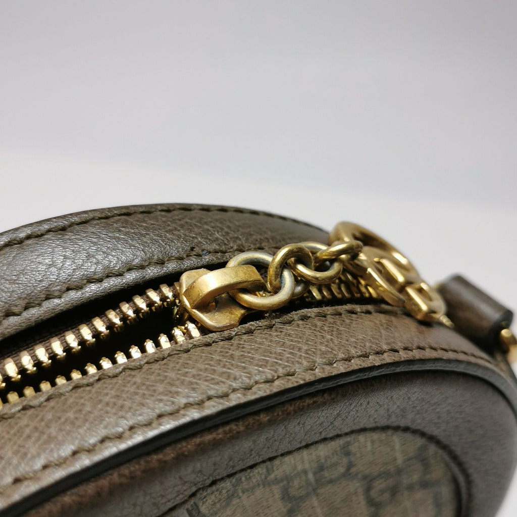 Gucci Ophidia Mini Leather Canvas GG Crossbody Bag 250219781070510
