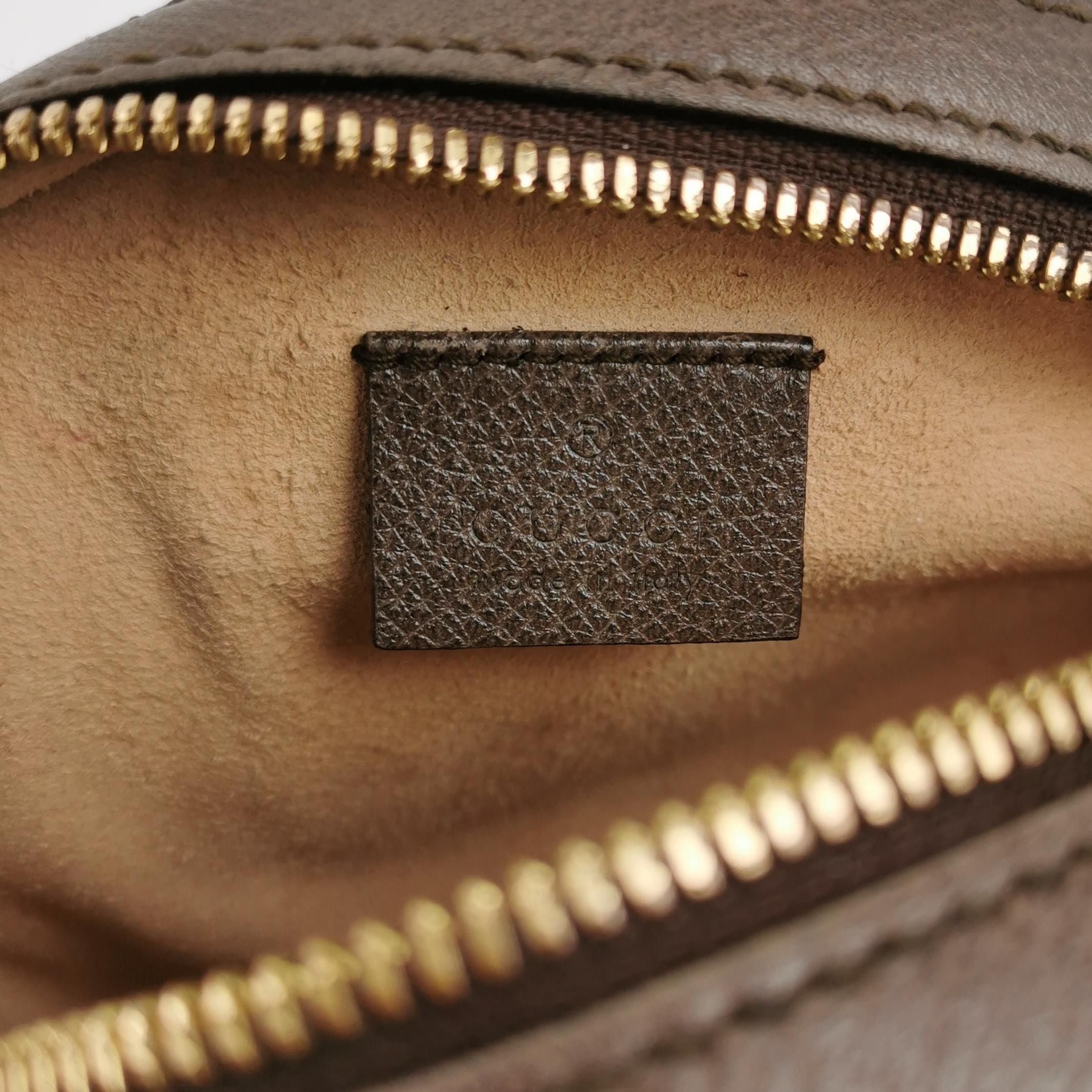 Gucci Ophidia Mini Leather Canvas GG Crossbody Bag 250219781070510