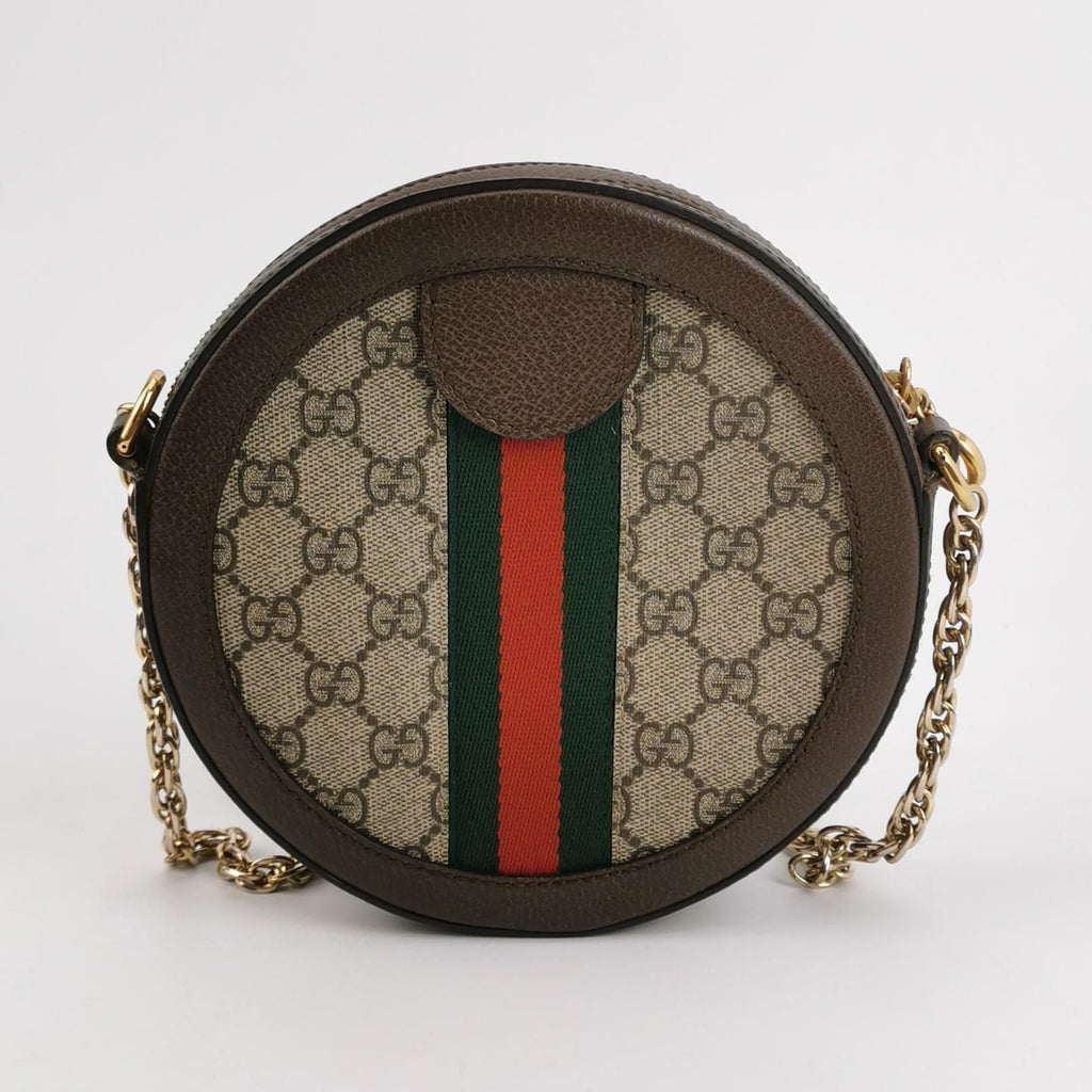 Gucci Ophidia Mini Leather Canvas GG Crossbody Bag 250219781070510