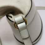 Gucci 1955 Leather and Suede Solid Horsebit Bucket Crossbody Bag 250214781063944