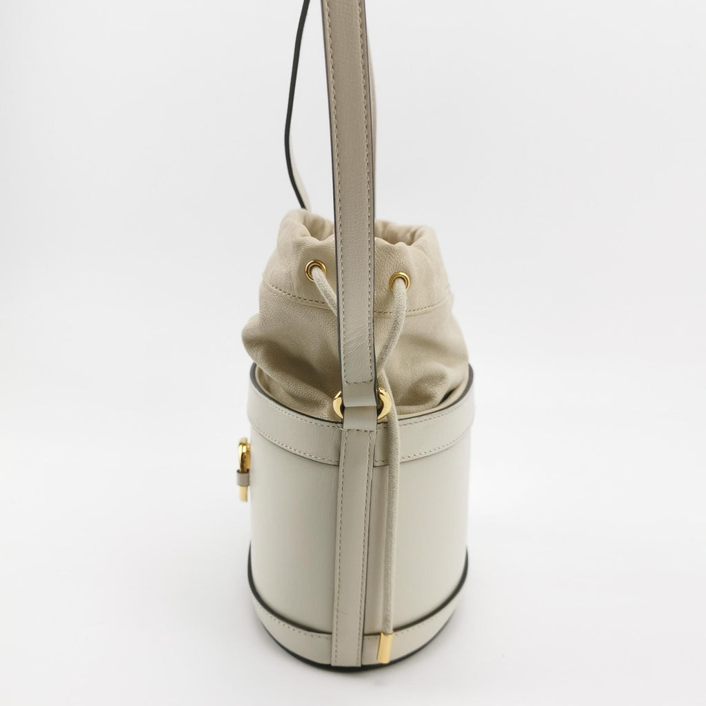 Gucci 1955 Leather and Suede Solid Horsebit Bucket Crossbody Bag 250214781063944