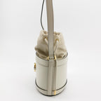 Gucci 1955 Leather and Suede Solid Horsebit Bucket Crossbody Bag 250214781063944