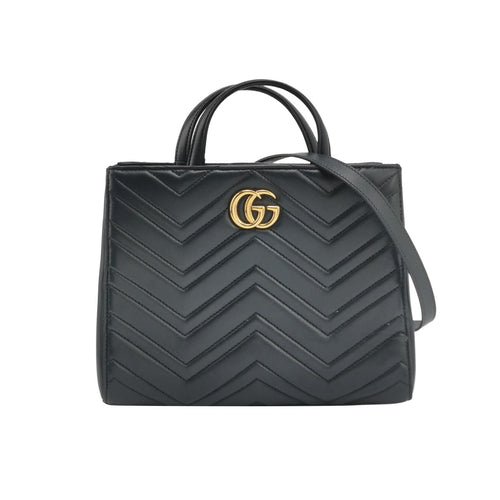 Gucci GG Marmont Leather V-stitch Quilted Double G Logo Shoulder Bag Crossbody Bag 250209781055682
