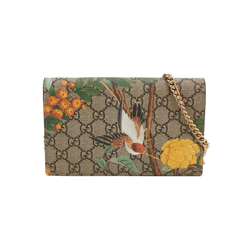 Gucci GG Canvas Floral Chain Crossbody Bag 250208781053942
