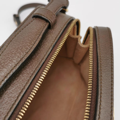 Gucci Ophidia Mini Leather Canvas GG Crossbody Bag 027850600035