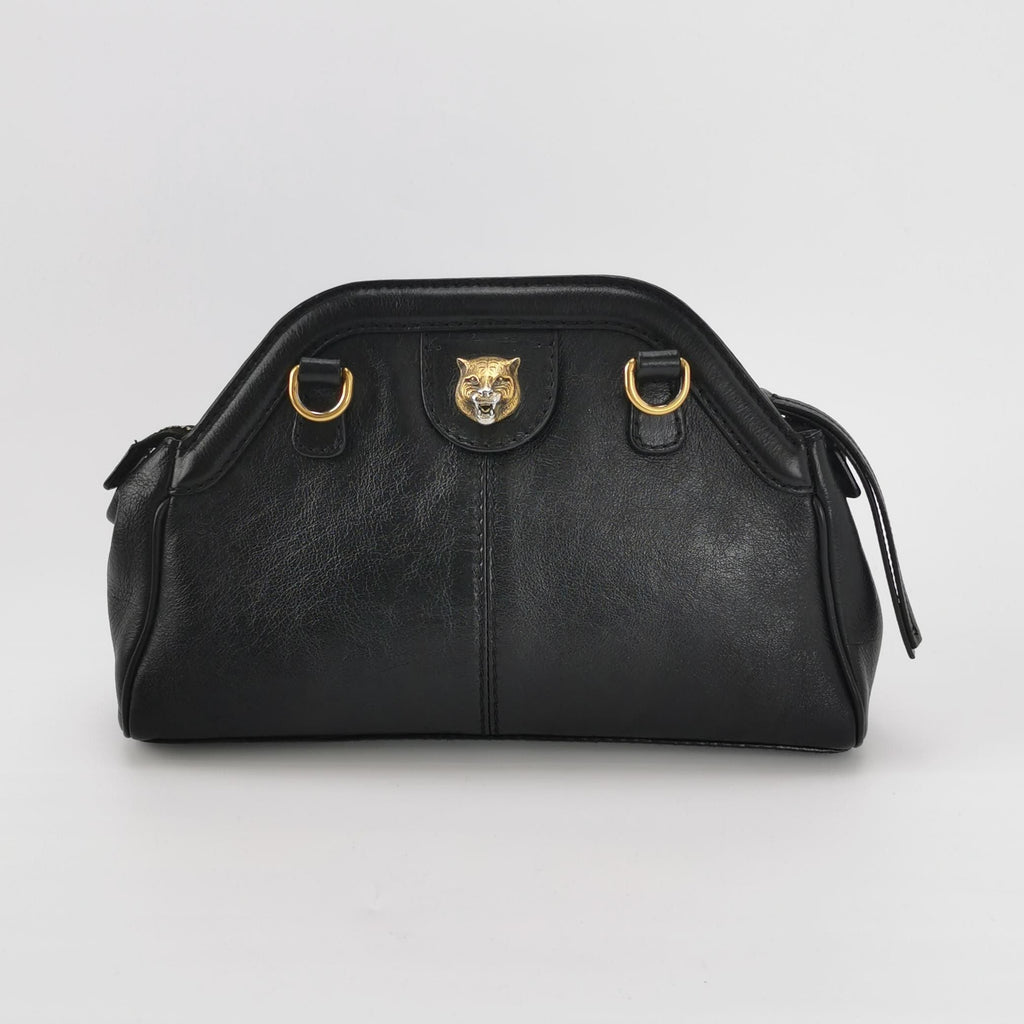 Gucci Re(Belle) Leather Solid GG Logo Tiger Head Crossbody Bag 250110781018795
