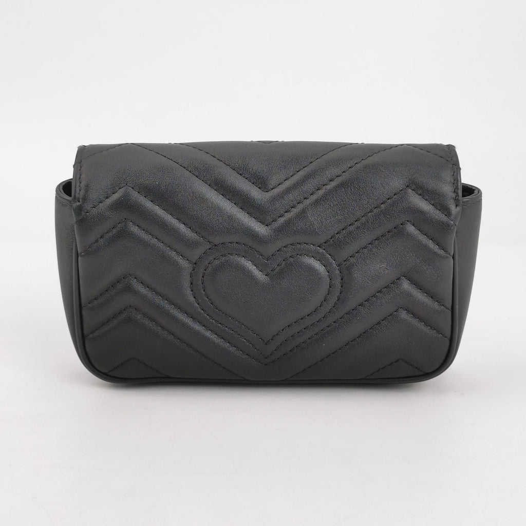 Gucci GG Marmont Mini Leather V-stitch GG Logo Flap Crossbody Bag 250112781022197