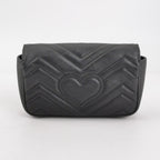 Gucci GG Marmont Mini Leather V-stitch GG Logo Flap Crossbody Bag 250112781022197