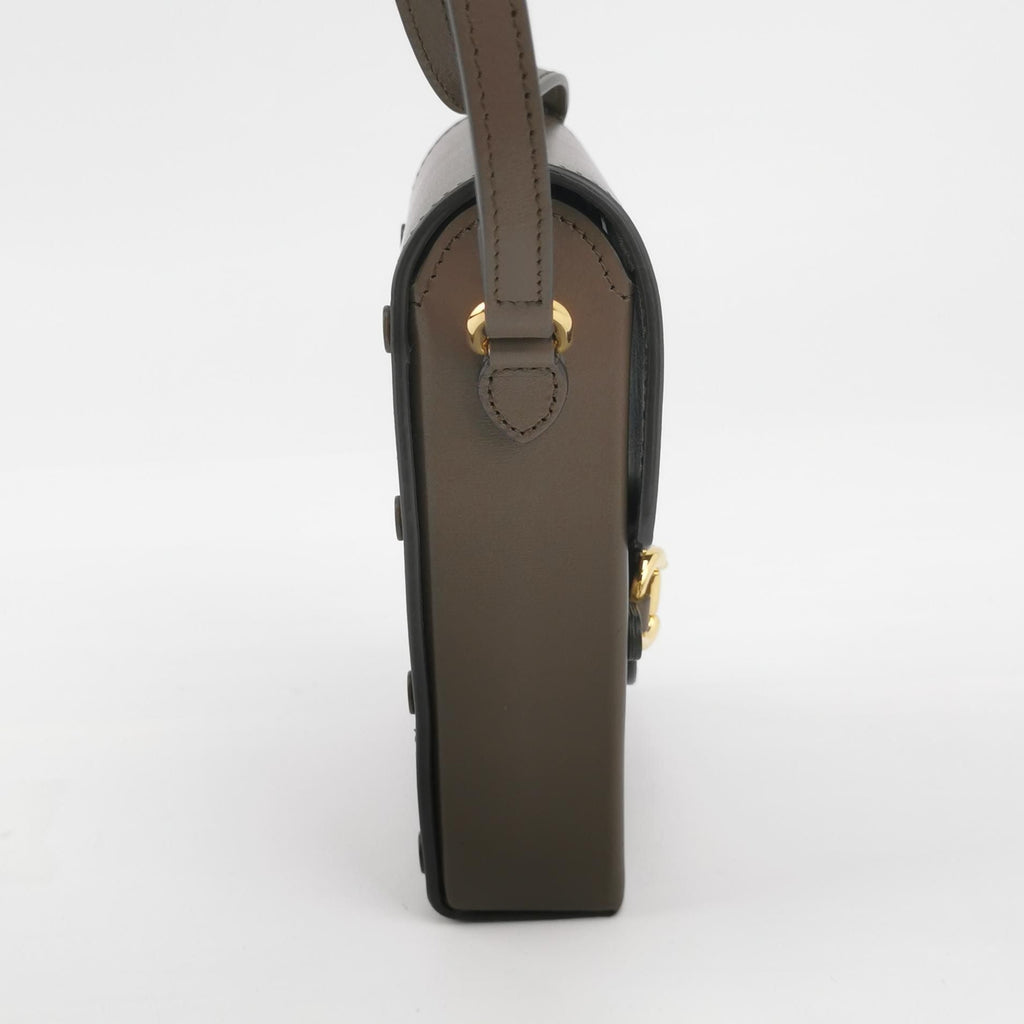 Gucci 1955 Mini Leather Solid Horsebit Phone Crossbody Bag 017850700052