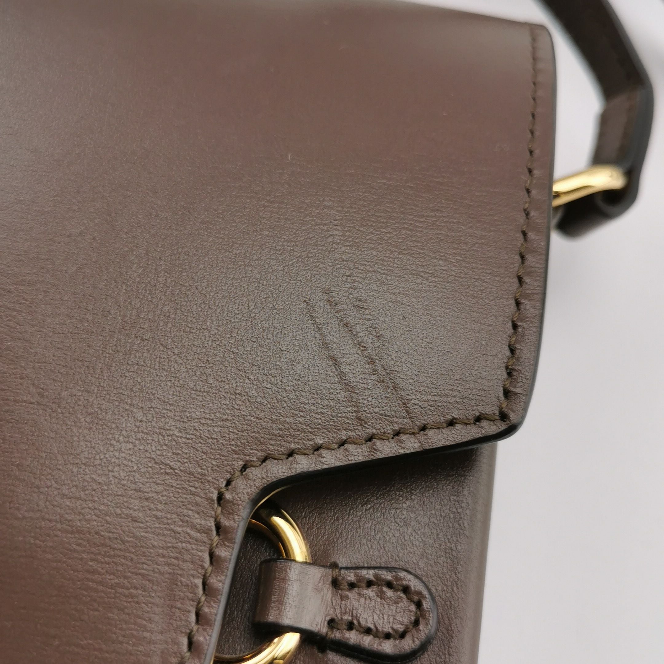 Gucci 1955 Mini Leather Solid Horsebit Phone Crossbody Bag 017850700052