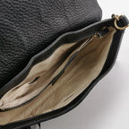 Gucci Soho Leather Solid Pattern GG Flap Crossbody Bag 24121278980115