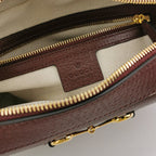 Gucci 1955 Small Leather and Canvas GG Monogram Horsebit Camera Crossbody Bag 24031978647668