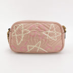 Gucci GG Marmont Small Leather V-Stitch Graffiti GG Logo Camera Crossbody Bag 23101578468207