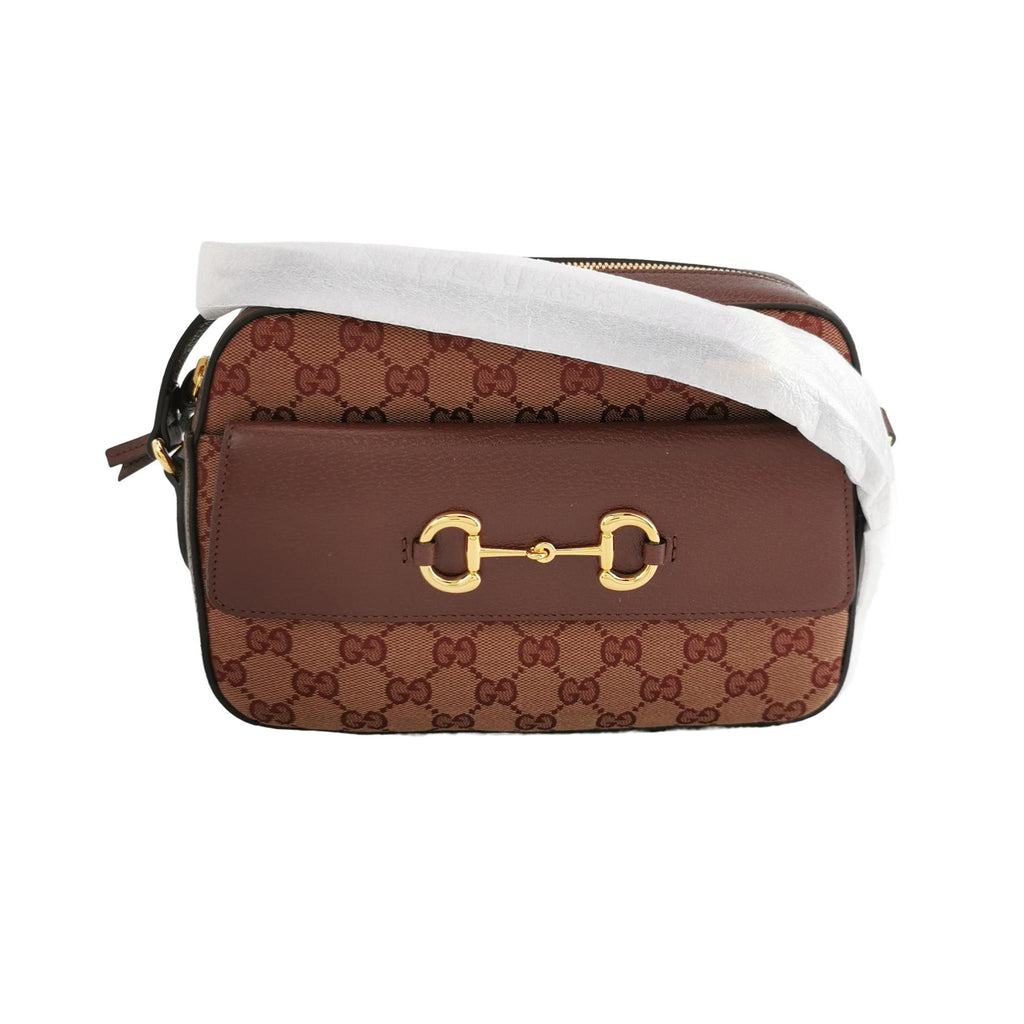 Gucci 1955 Small GG Canvas and Leather Camera Bag 24020578602022