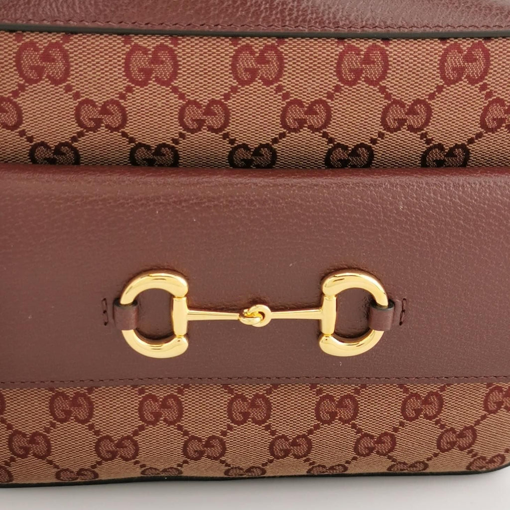 Gucci 1955 Small GG Canvas and Leather Camera Bag 24020578602022