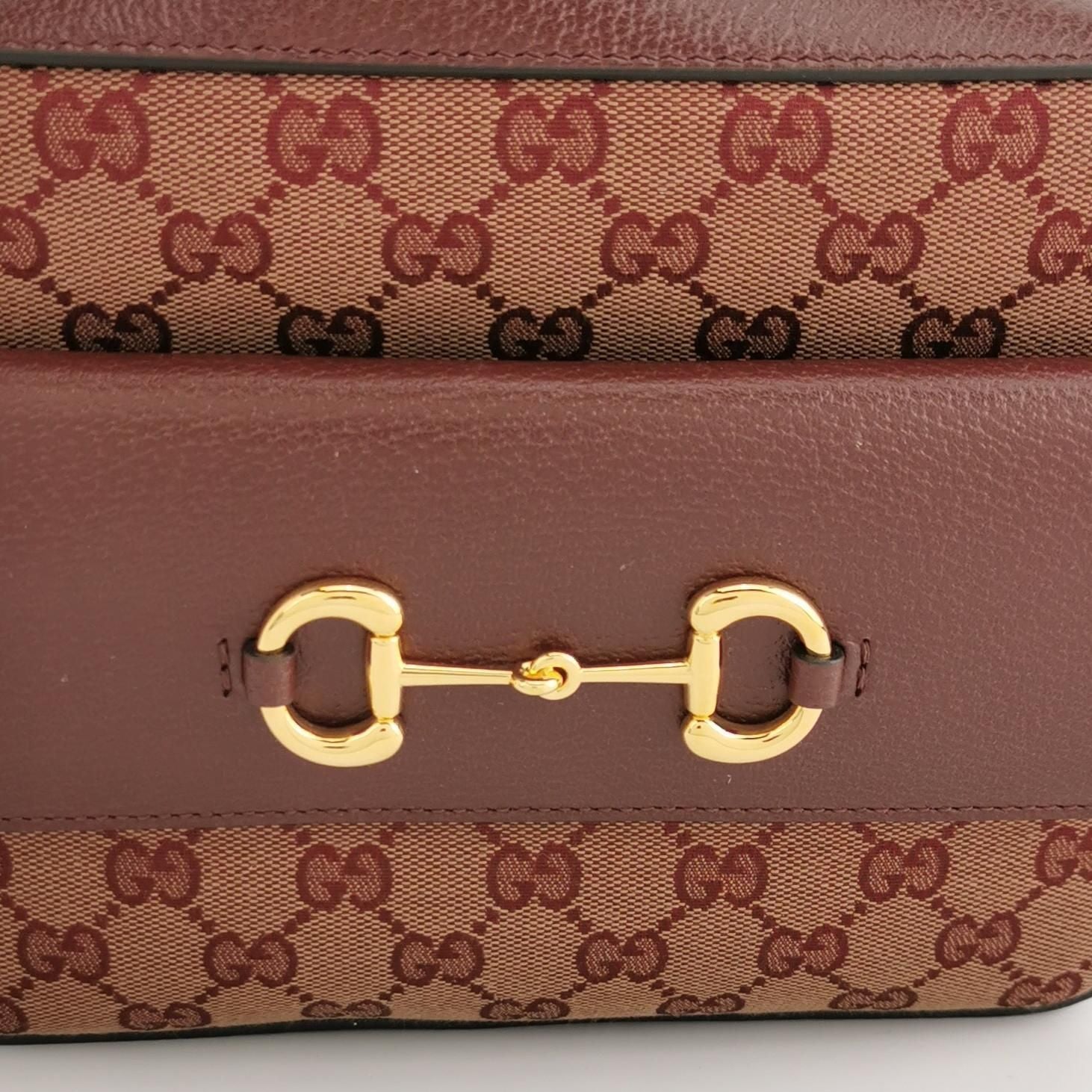 Gucci 1955 Small GG Canvas and Leather Camera Bag 24020578602022