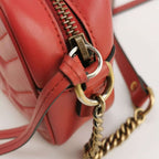 Gucci GG Marmont Mini Leather Double G Logo V-Stitch Quilted Camera Crossbody Bag 23031278238259