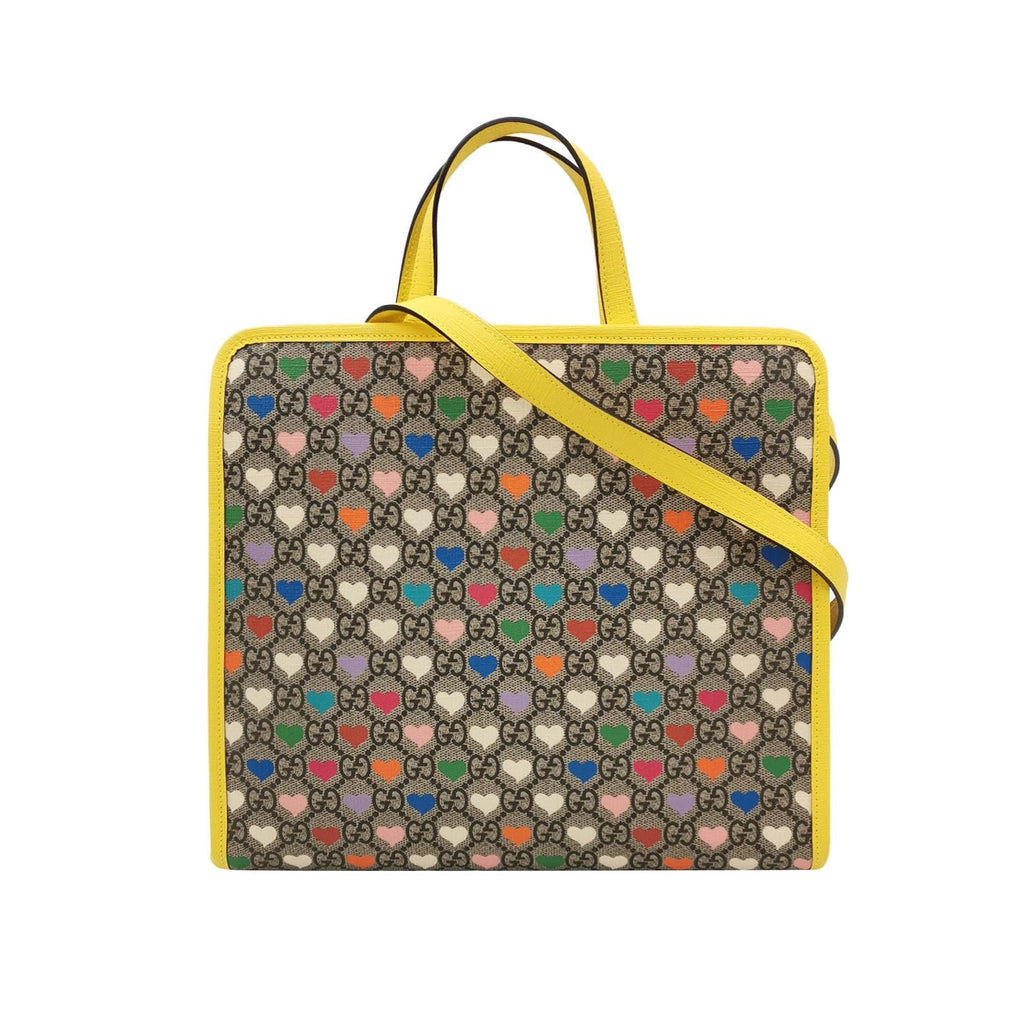 Gucci Leather Heart Pattern GG Monogram Children's Crossbody Shoulder Bag 250530781214911