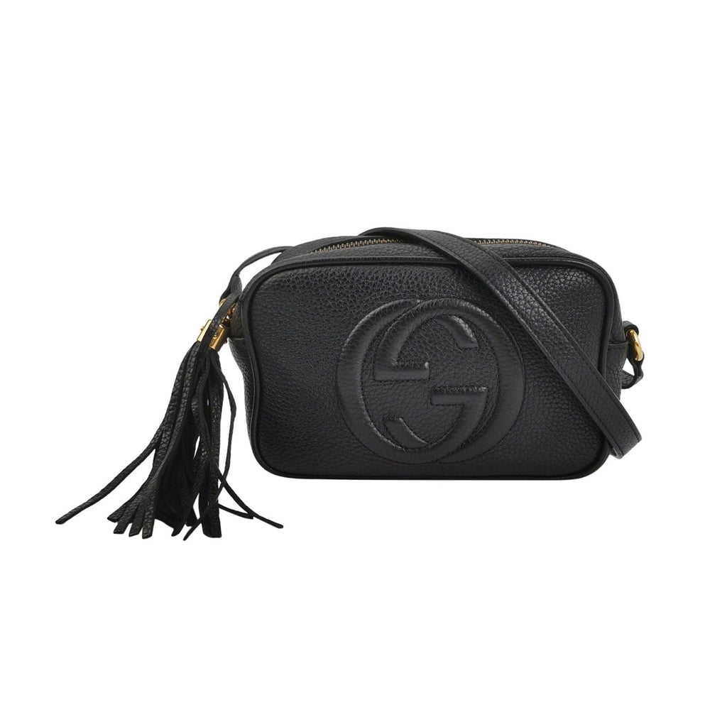 Gucci Soho Leather Solid Pattern Camera Crossbody Shoulder Bag 250528781211950