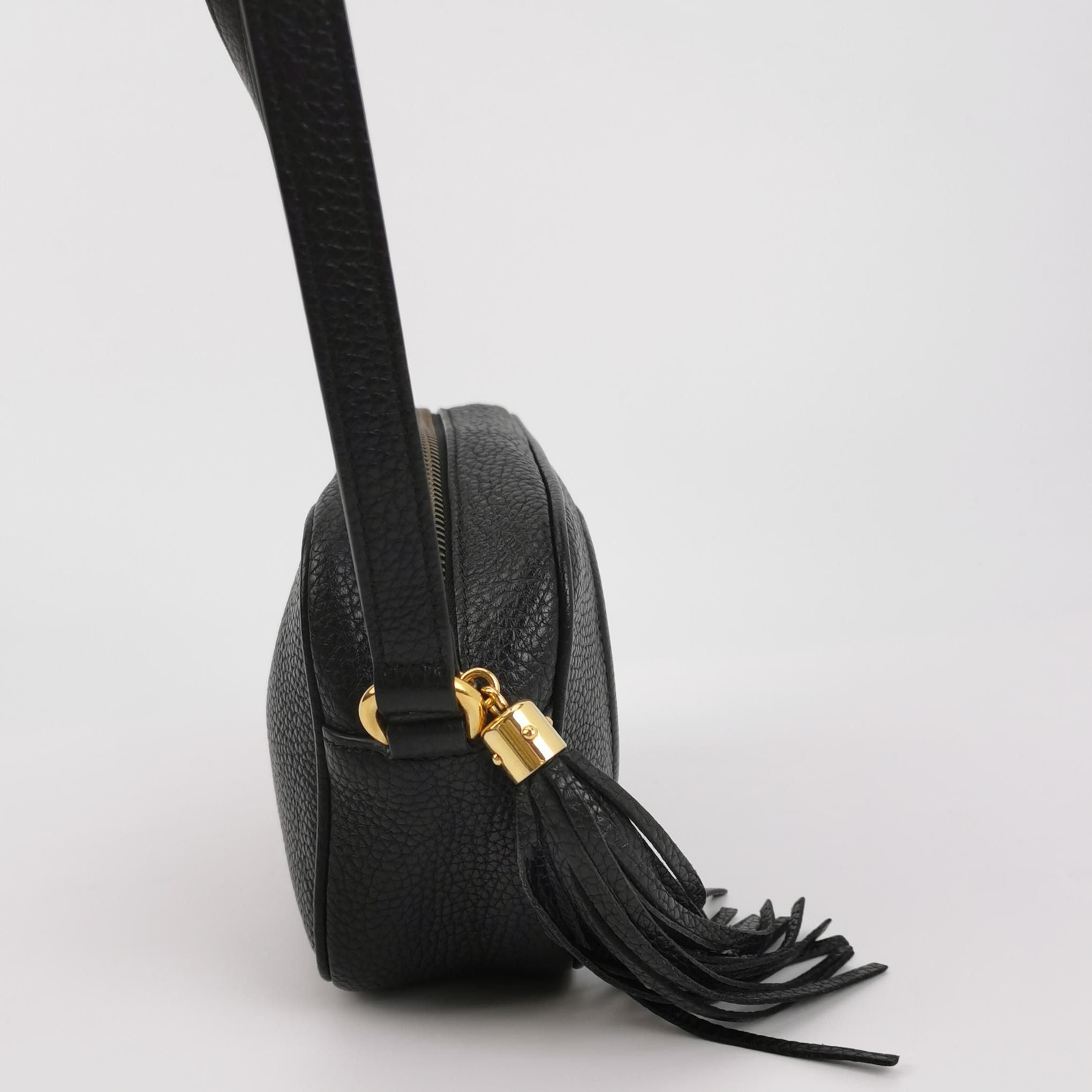 Gucci Soho Leather Solid Pattern Camera Crossbody Shoulder Bag 250528781211950