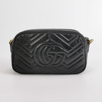 Gucci GG Marmont Small Leather V-stitch Quilted GG Logo Camera Crossbody Shoulder Bag 250529781212610